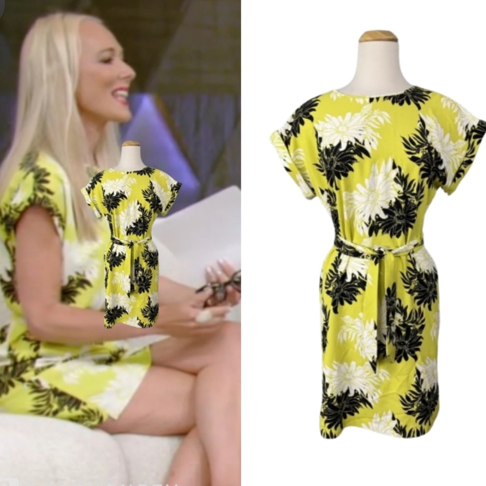 Beautiful Yellow Dress with Floral Print